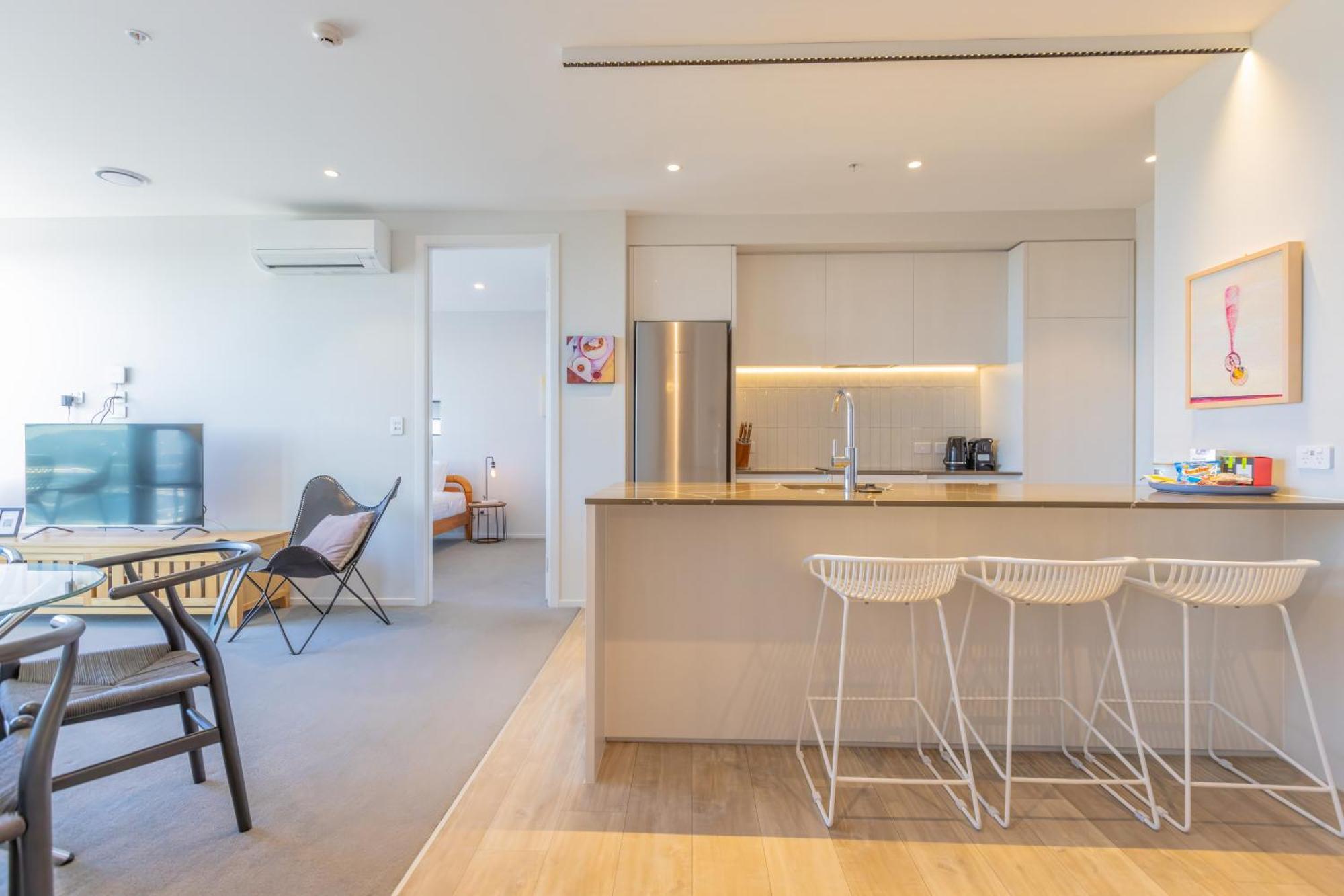 כרייסטצ'רץ' Luxury 2 Bedroom Cbd Apartment With Free Parking מראה חיצוני תמונה